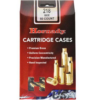 Hornady .218 Bee Unprimed Rifle Brass 50cnt-8601