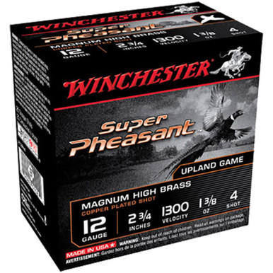 Winchester X12PH4 Super Pheasant Magnum 12 Gauge 2.75" 1 3/8 oz 4 Shot 25 Rounds