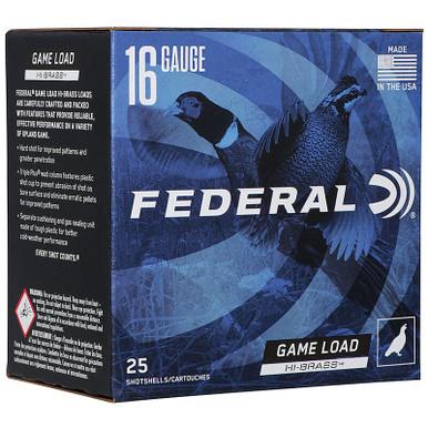 Federal H1636 GameShok Upland 16 Gauge 2.75" 1 1/8 oz 6 Shot 25 Rounds