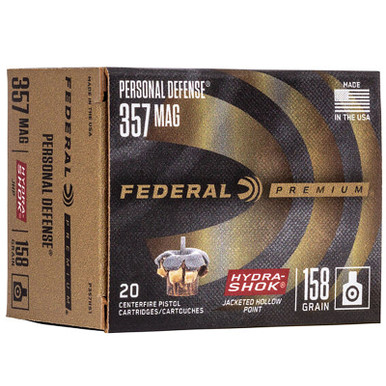 Federal P357HS1 PD 357 Mag 158 GR HS JHP 20 Rounds