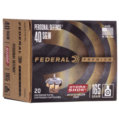 Federal P40HS3 PD 40 S&W 165 GR HS JHP 20 Rounds
