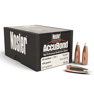 NOSLER 56719 30CAL 150GR ACCUBOND 50 CT.