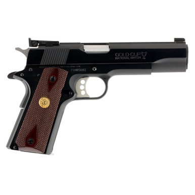 Colt Gold Cup National Match Series 70 1911 9mm 5" 8rd Walnut Gold Medallion Blued Steel