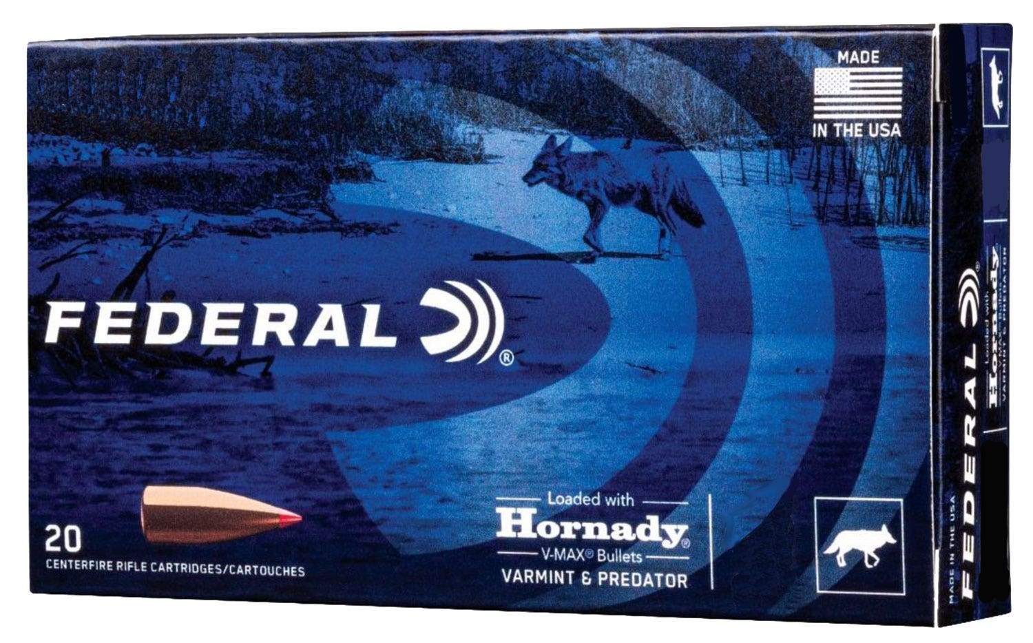 Federal Varmint & Predator 224 Valkyrie 60 Gr. Hornady V-Max 20/Box