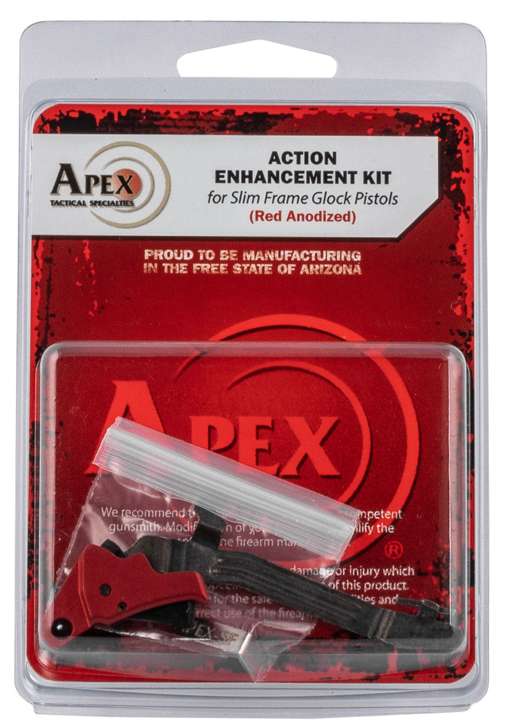 Apex Tactical Action Enhancement Kit Black/Red Drop-in Trigger Glock 43/43X/48