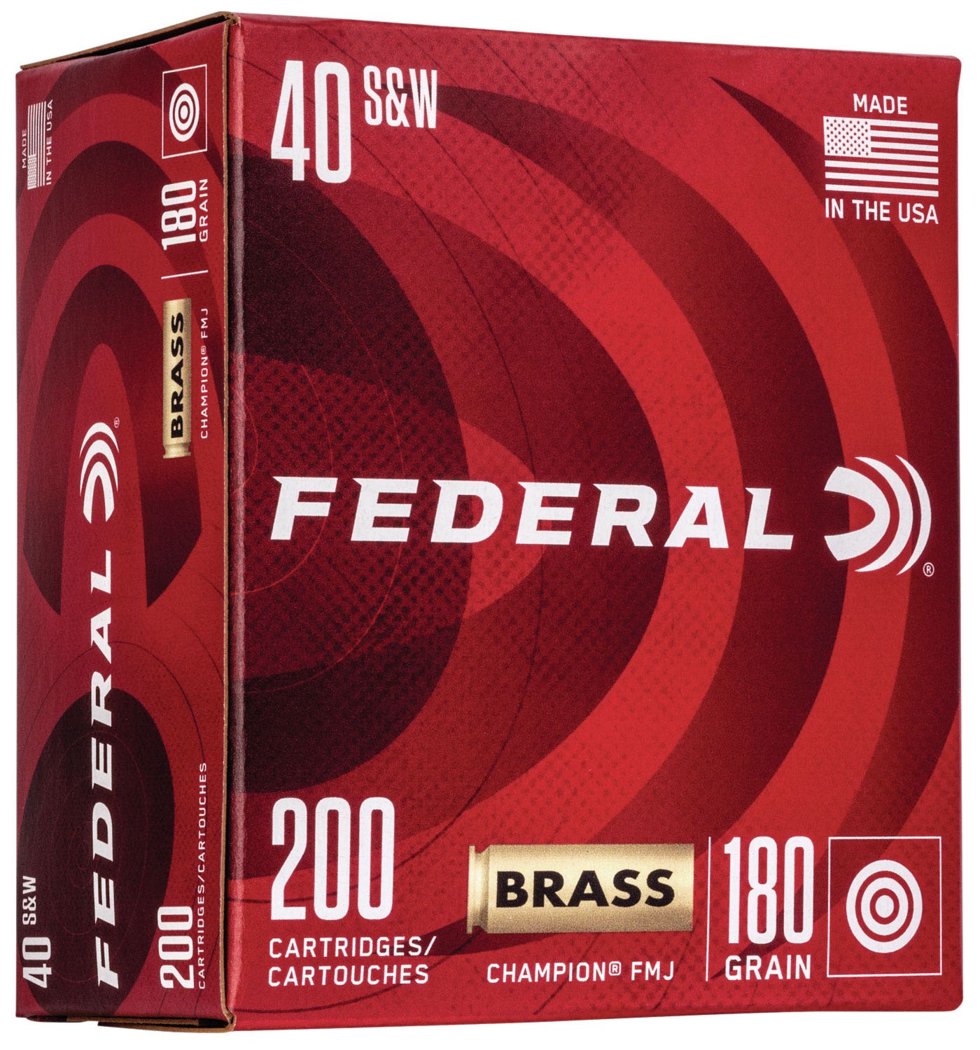 Federal Champion Training 40 S&W 180 Gr. Full Metal Jacket (FMJ) 200/Box