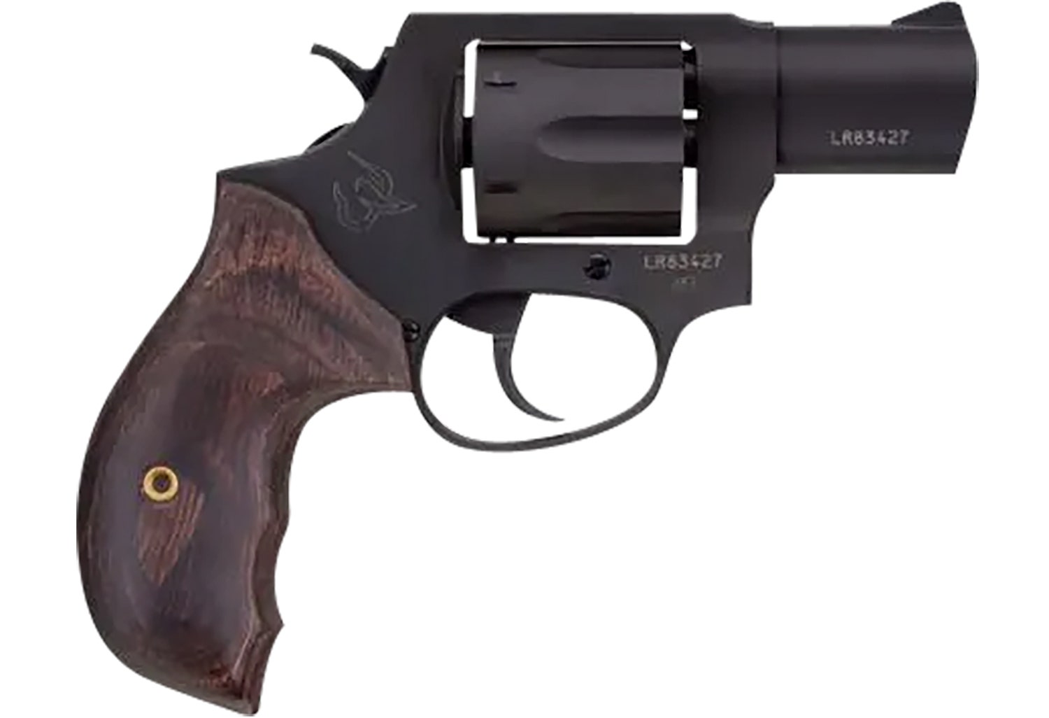 Taurus 856 Defender 38 Special +P Caliber with 2" Barrel, 6rd Capacity Cylinder, Overall Matte Black Finish Steel & Walnut Grip