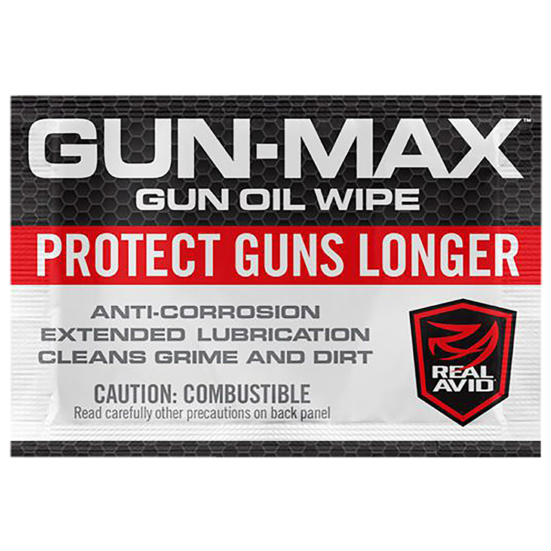 Real Avid Gun-Max Gun Oil Wipes 25/Pkg