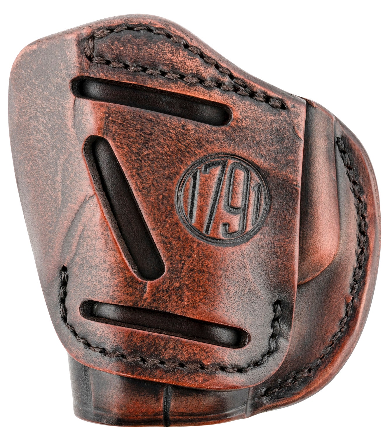 1791 Gunleather 4 Way Concealed Carry IWB/OWB Vintage Brown Leather Fits Glock 42 Belt Clip Mount RH