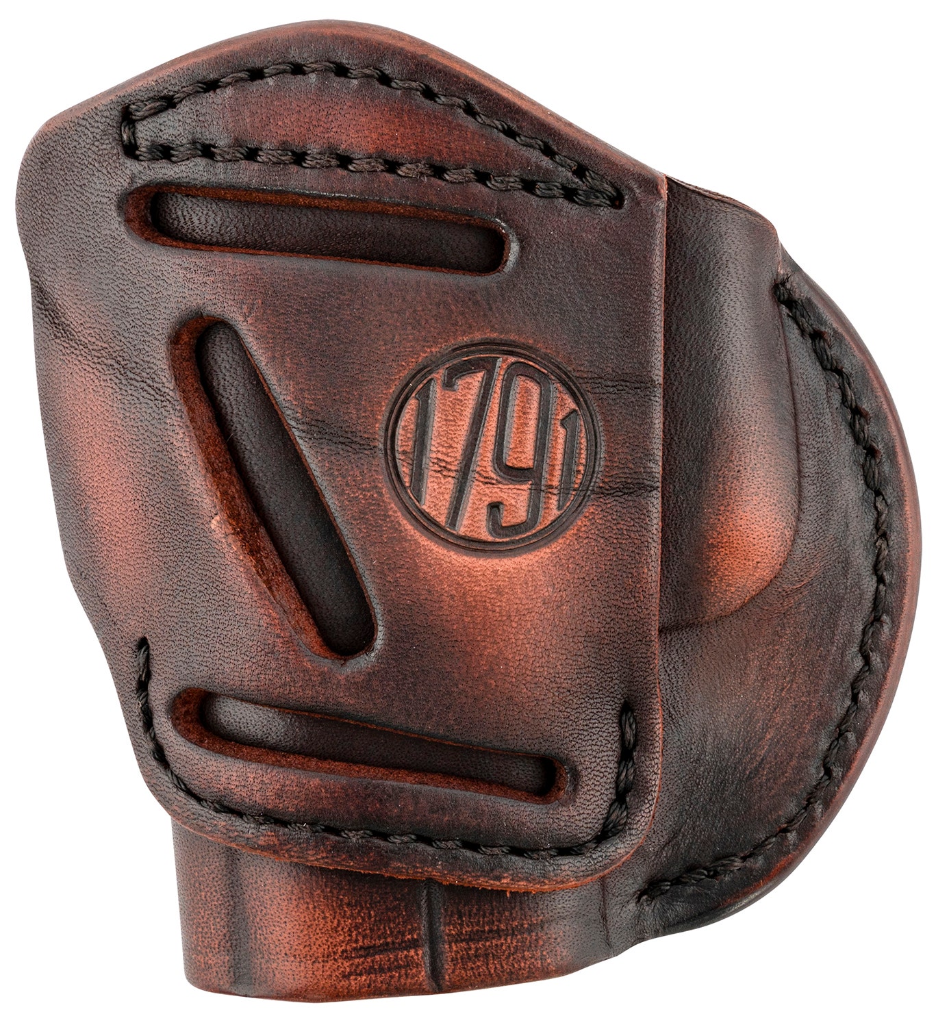 1791 Gunleather 4 Way Concealed Carry IWB/OWB Vintage Brown Leather Fits Glock 25 Belt Clip Mount RH