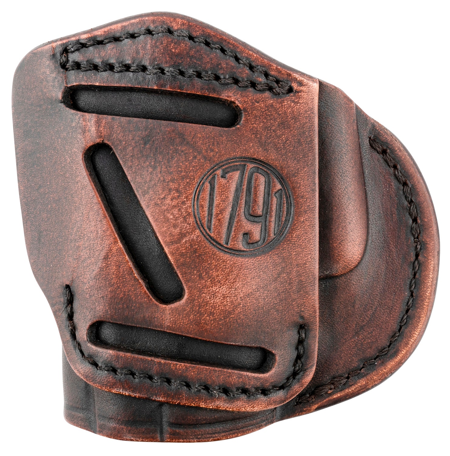 1791 Gunleather 4 Way Concealed Carry IWB/OWB Vintage Brown Leather Fits Glock 22 Belt Clip Mount RH