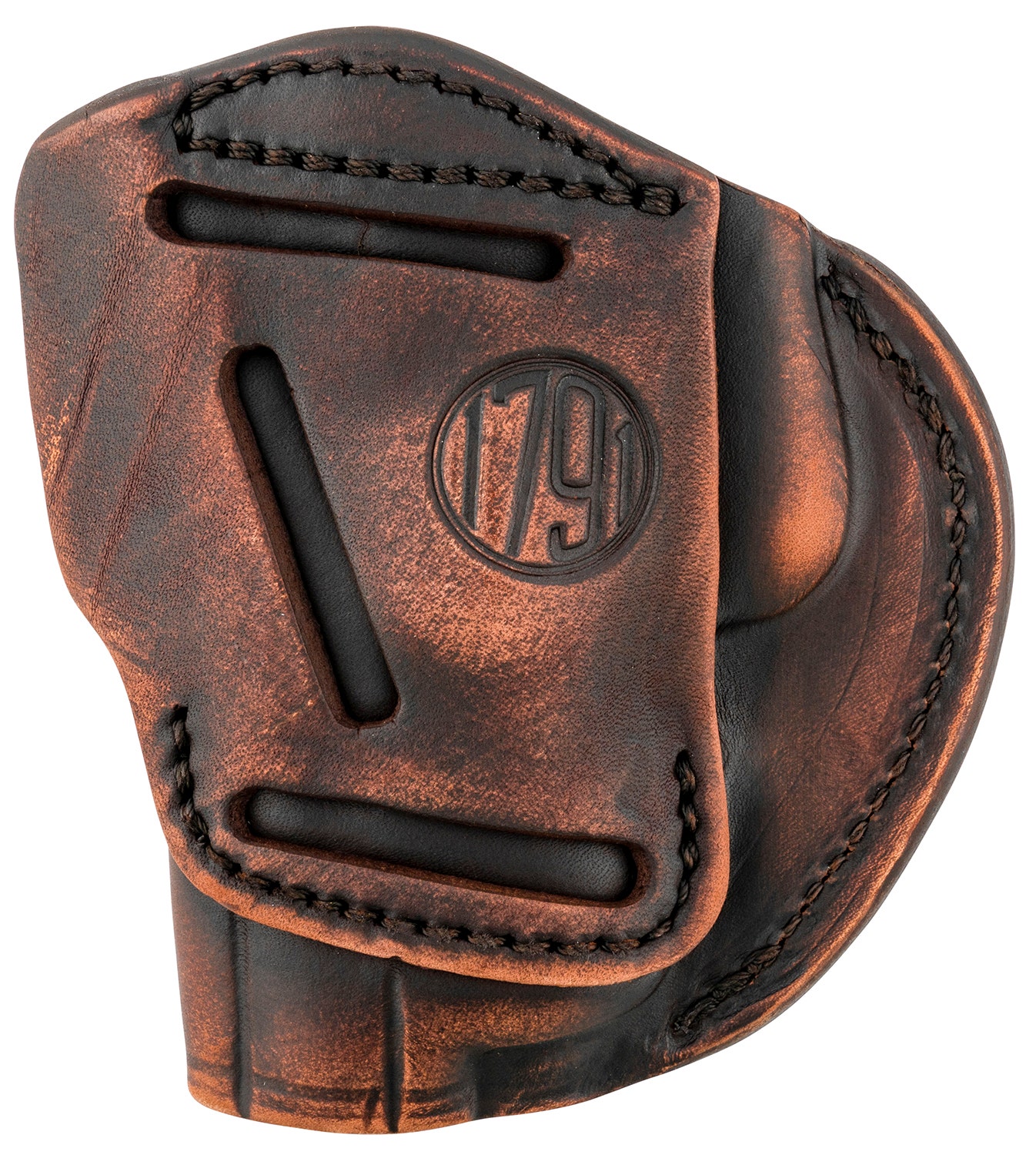 1791 Gunleather 4 Way Concealed Carry IWB/OWB Vintage Brown Leather Fits Glock 17 Belt Clip Mount RH