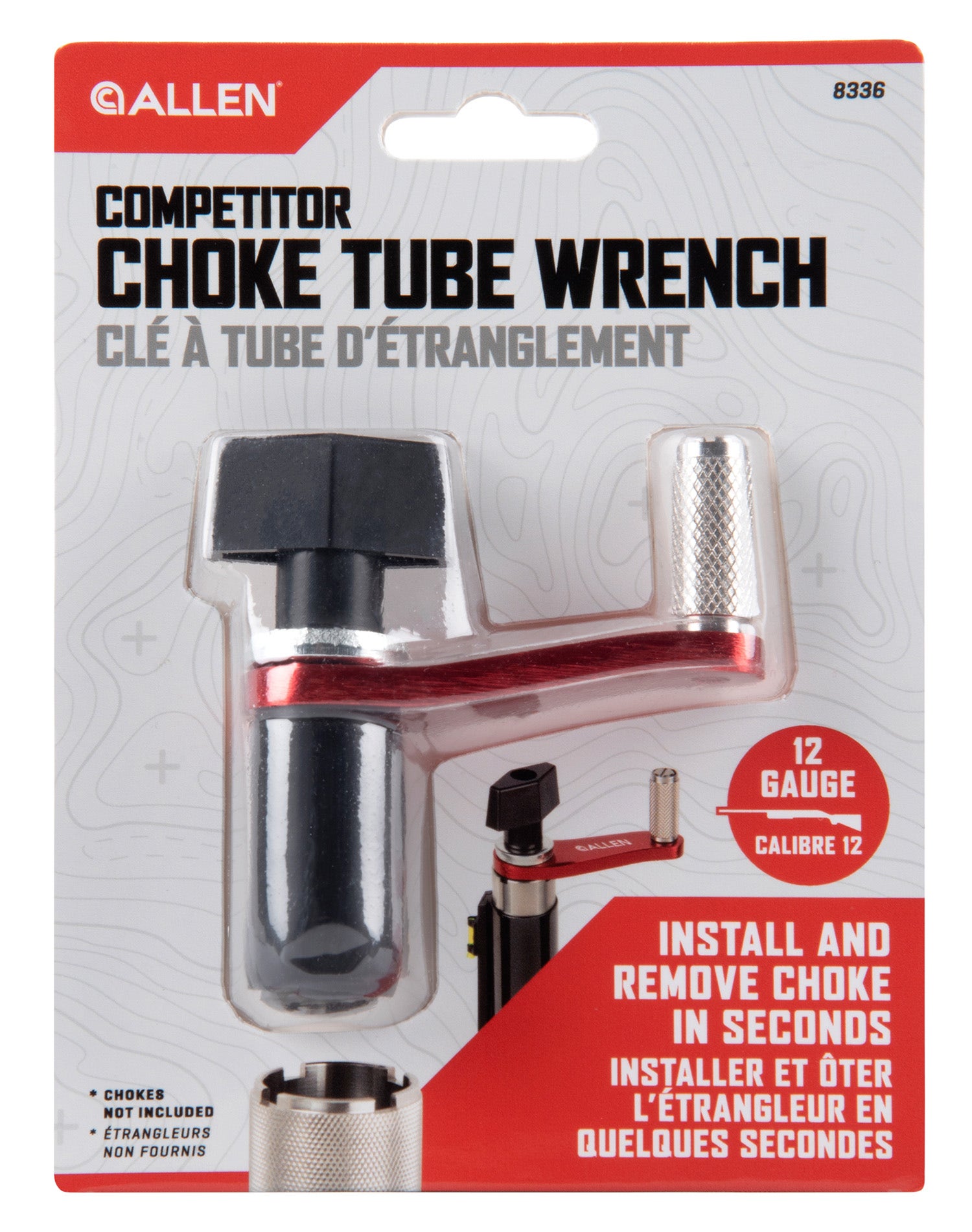 Allen Competitor Choke Tube Wrench for 12 Gauge Shotgun Black with Red Silver Accents Steel