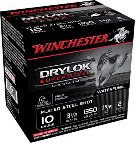 Winchester Ammo DryLock Super High Velocity 10 Gauge 3.50" 1 5/8 oz 1350 fps 2 Shot 25 Bx