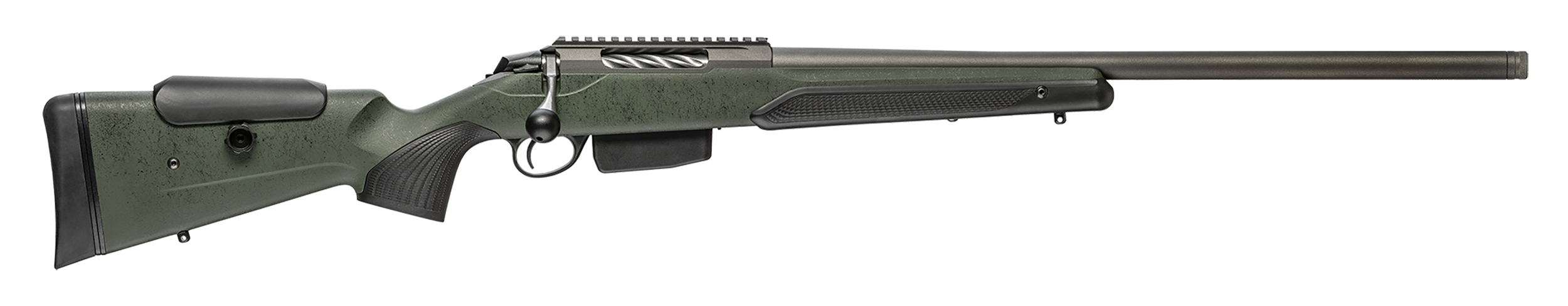 Tikka T3x Super Varmint 22-250 Rem 23.70" Tungsten Cerakote/Black Rifle