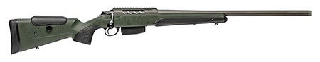 Tikka T3x Super Varmint 6.5 CM 5+1 23.70" Steel Barrel Steel Rec Green Syn Stock Adj Cheekpiece Threaded Rail JRTXRSV382