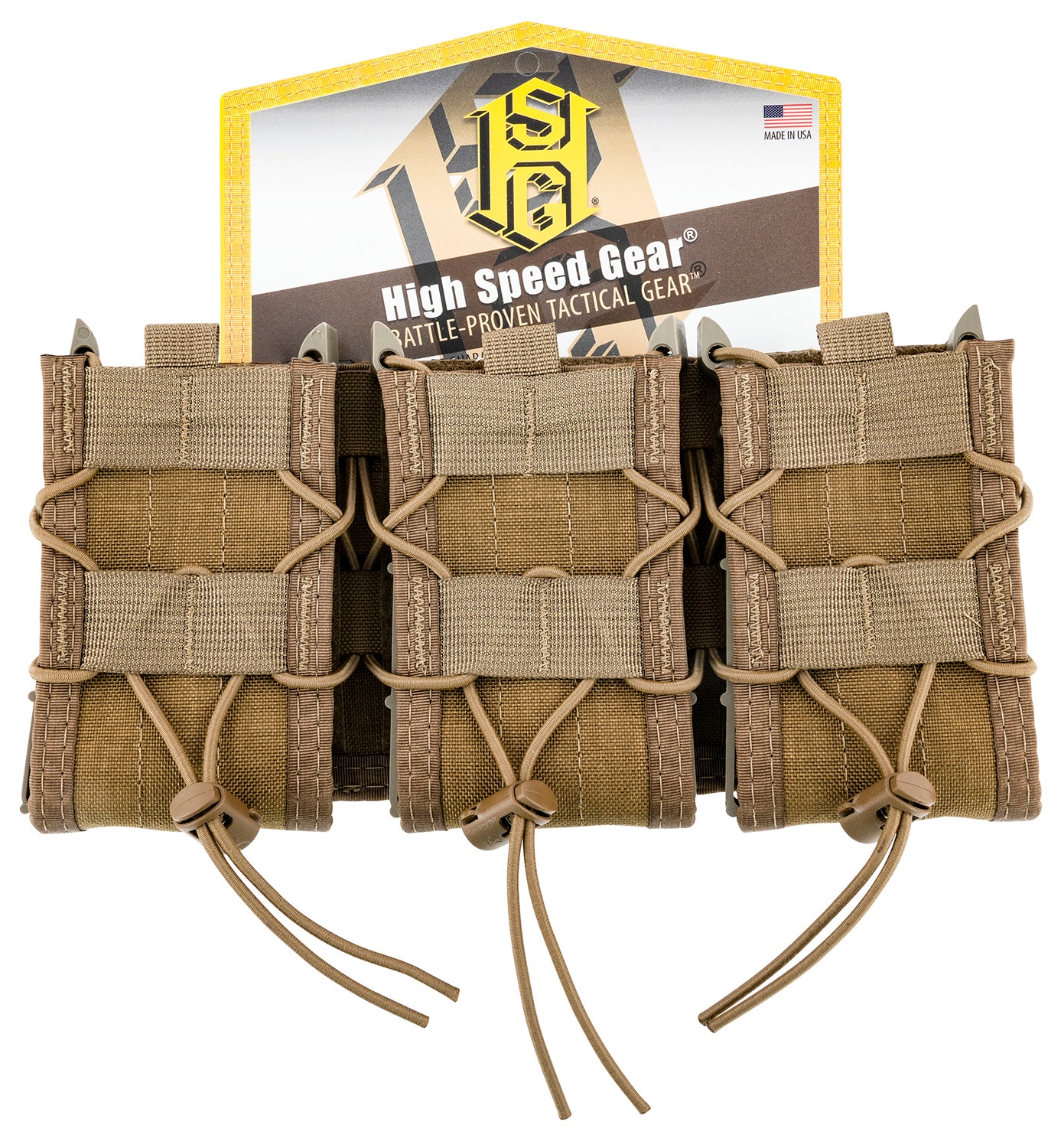 High Speed Gear TACO Shingle Mag Pouch Triple Style with Coyote Brown Finish
