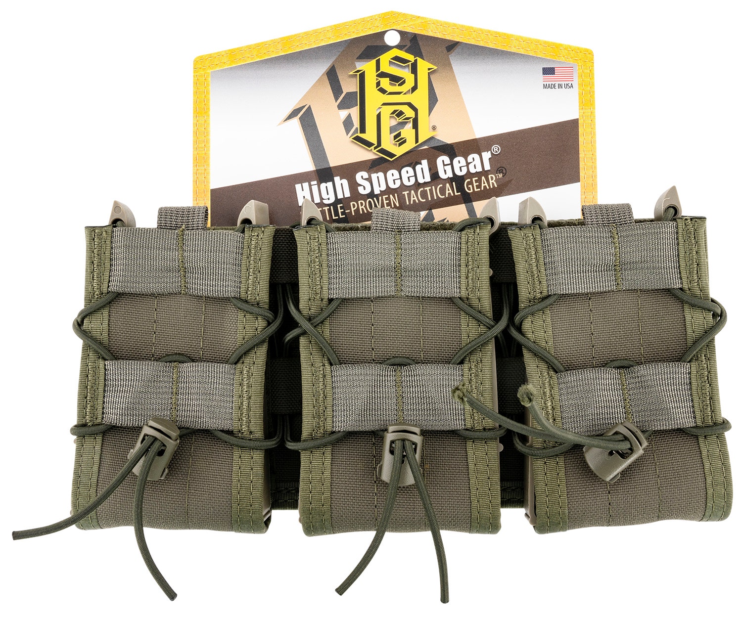 High Speed Gear TACO Shingle Mag Pouch Triple Style with OD Green Finish
