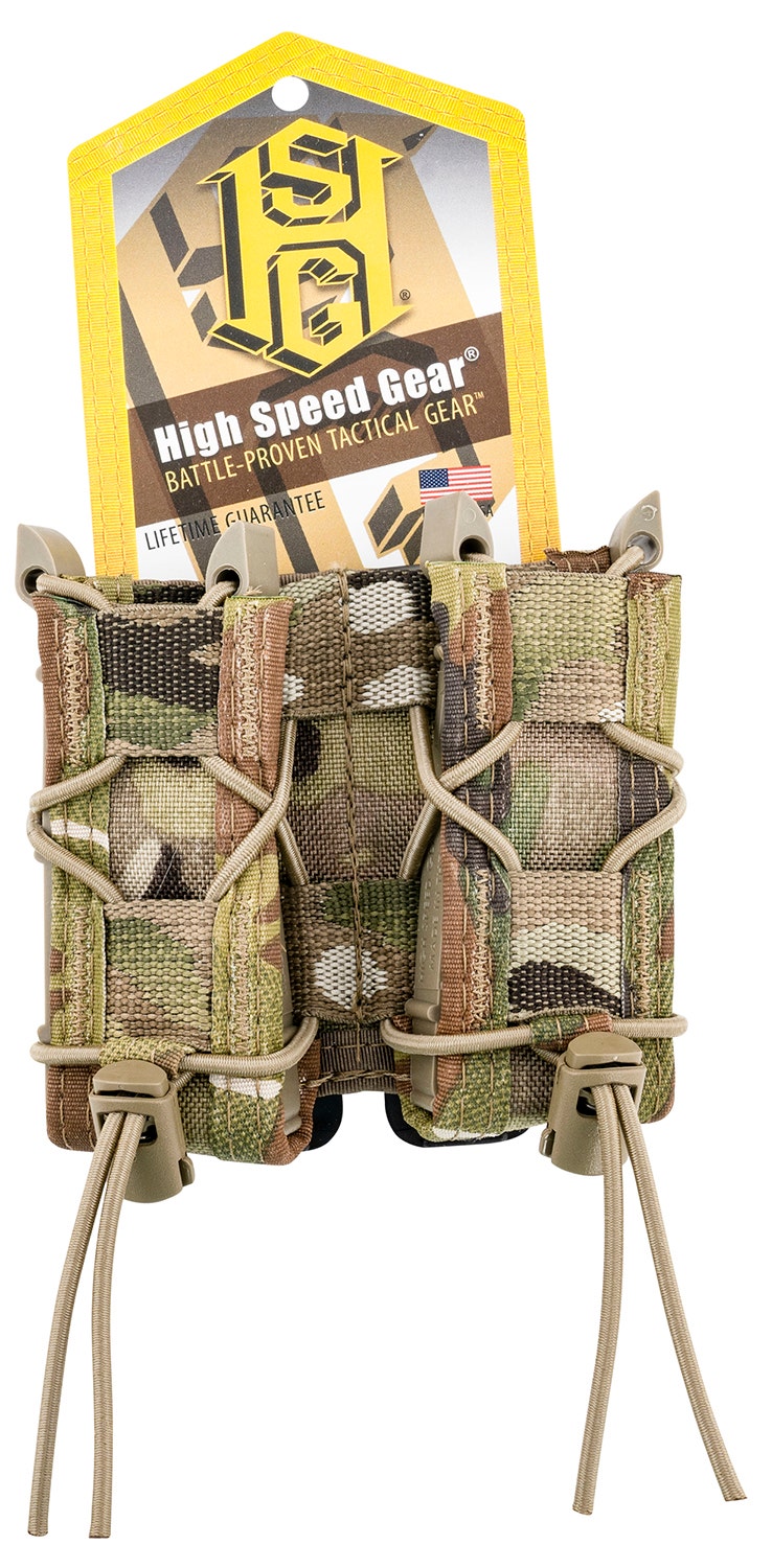 High Speed Gear TACO Mag Pouch Double Style, with MultiCam Finish, compatible with Pistol Mags