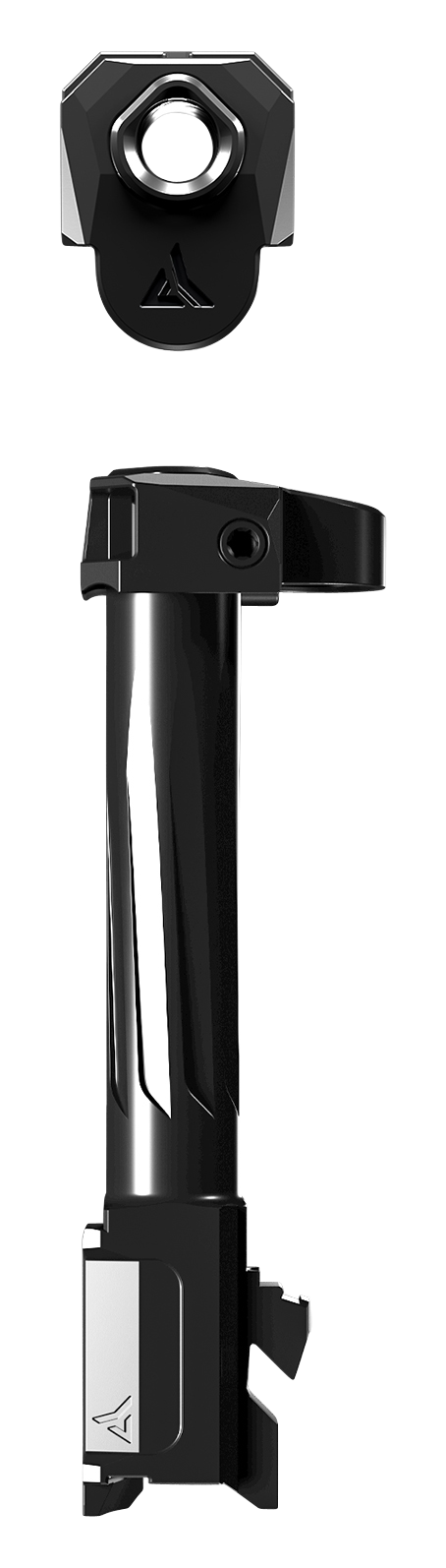 Radian Weapons Ramjet + Afterburner Combo  (Barrel & Compensator) Black Fluted Stainless Steel for Glock 19 Gen4