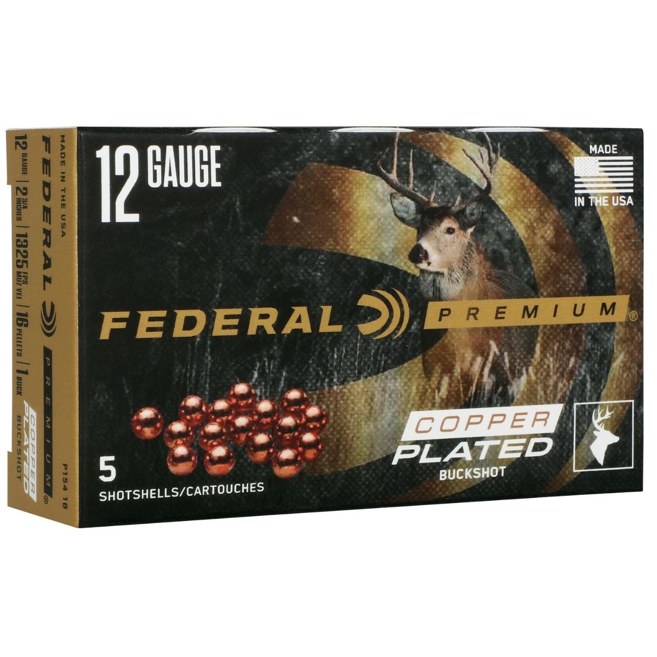 Federal Premium Max Buck 12 Gauge 2.75" #1 Buck Shot - 5/Box