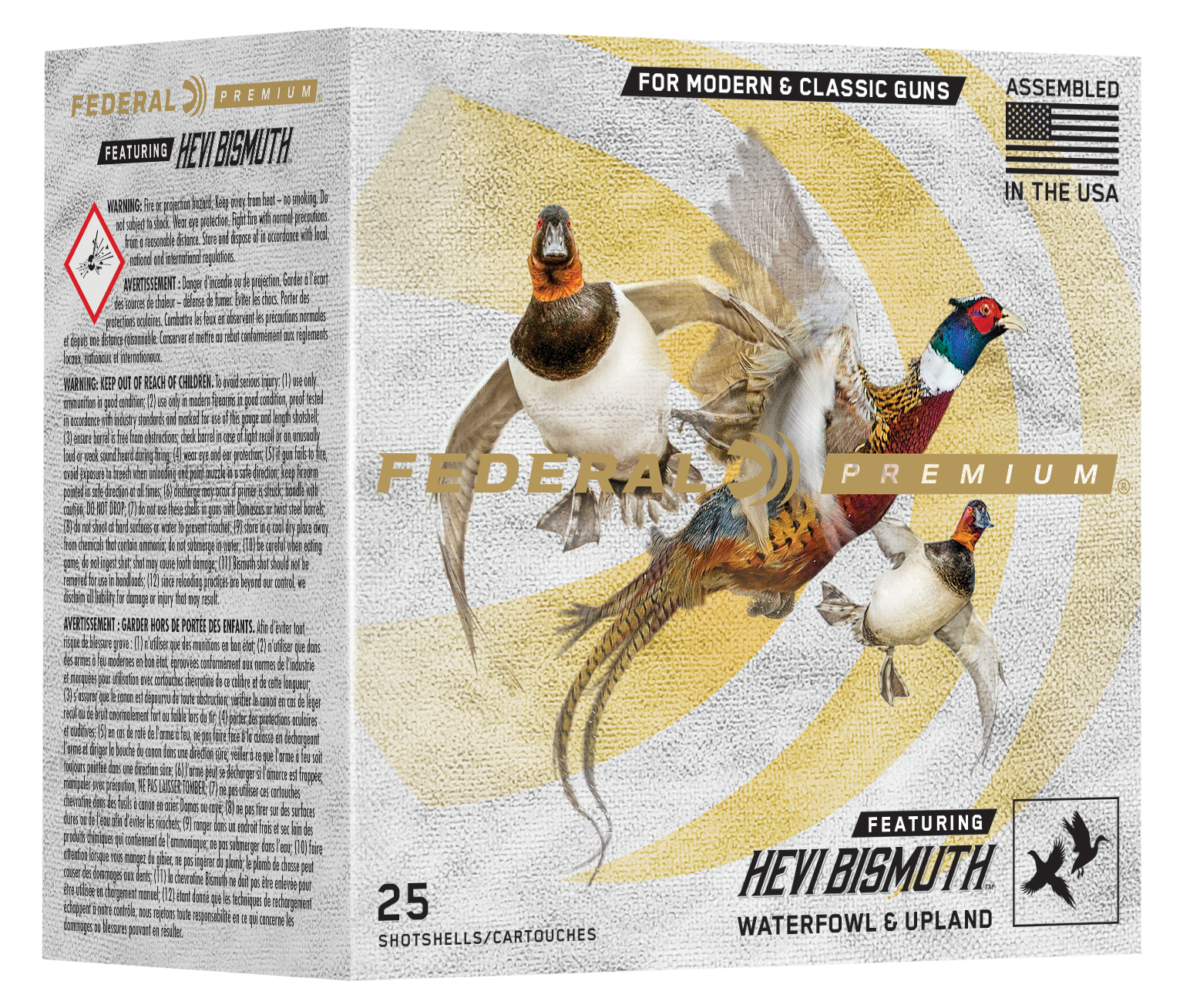 Federal Premium HEVI-Bismuth 12 GA 3" 1-3/8 oz. 4 Shot 25/Box