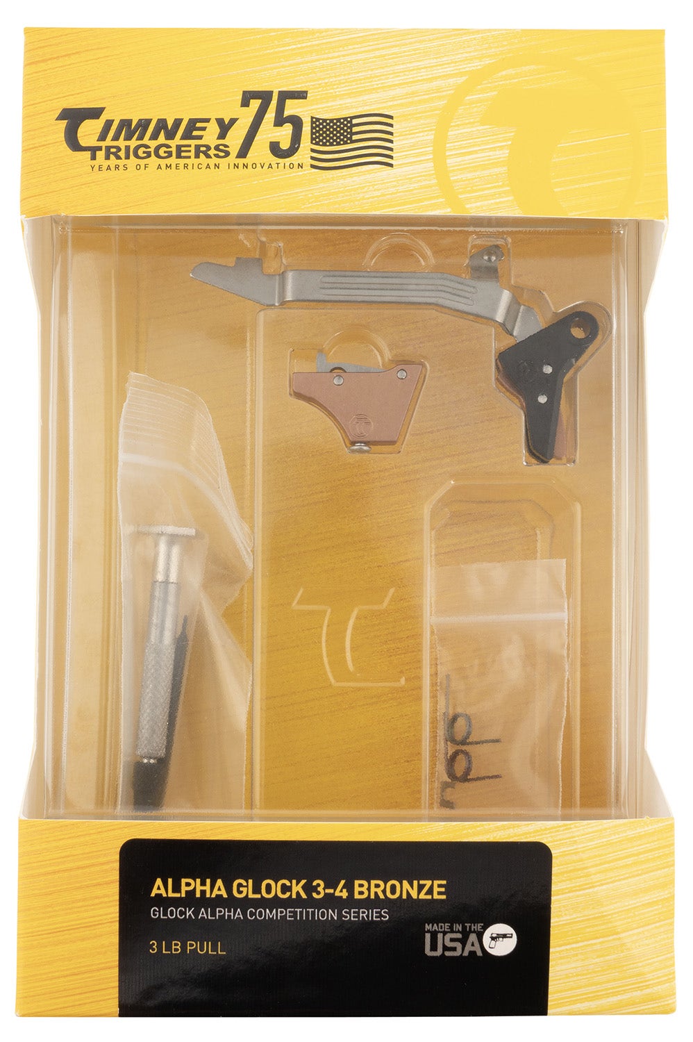 Timney Trigger Alpha Competition Bronze Straight Trigger Glock 17 Gen3-4/26 Gen3-4/33 Gen3-4