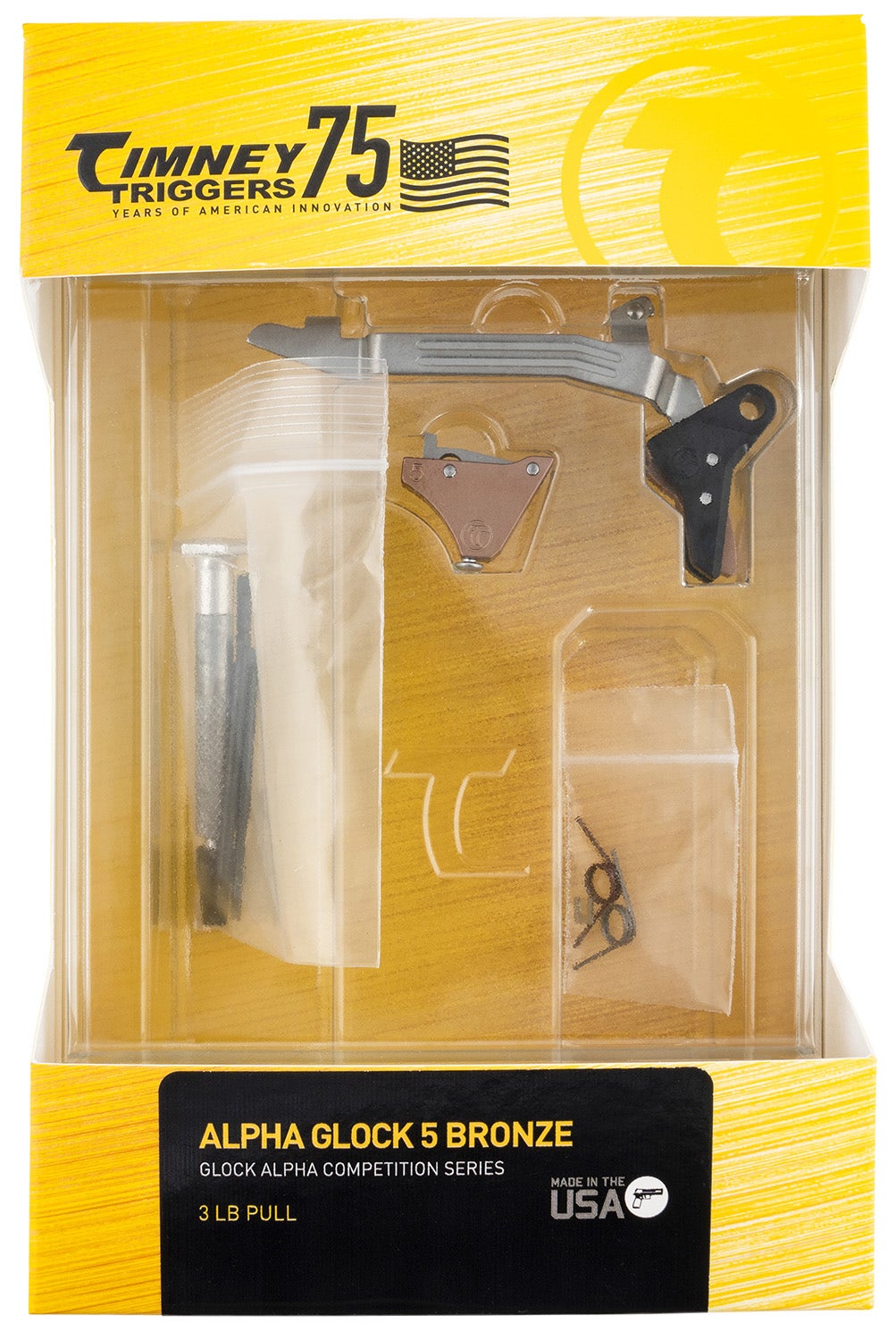 Timney Triggers Alpha Competition Bronze Straight Trigger Glock 17 Gen5 Glock 19 Gen5 Glock 44 Gen5