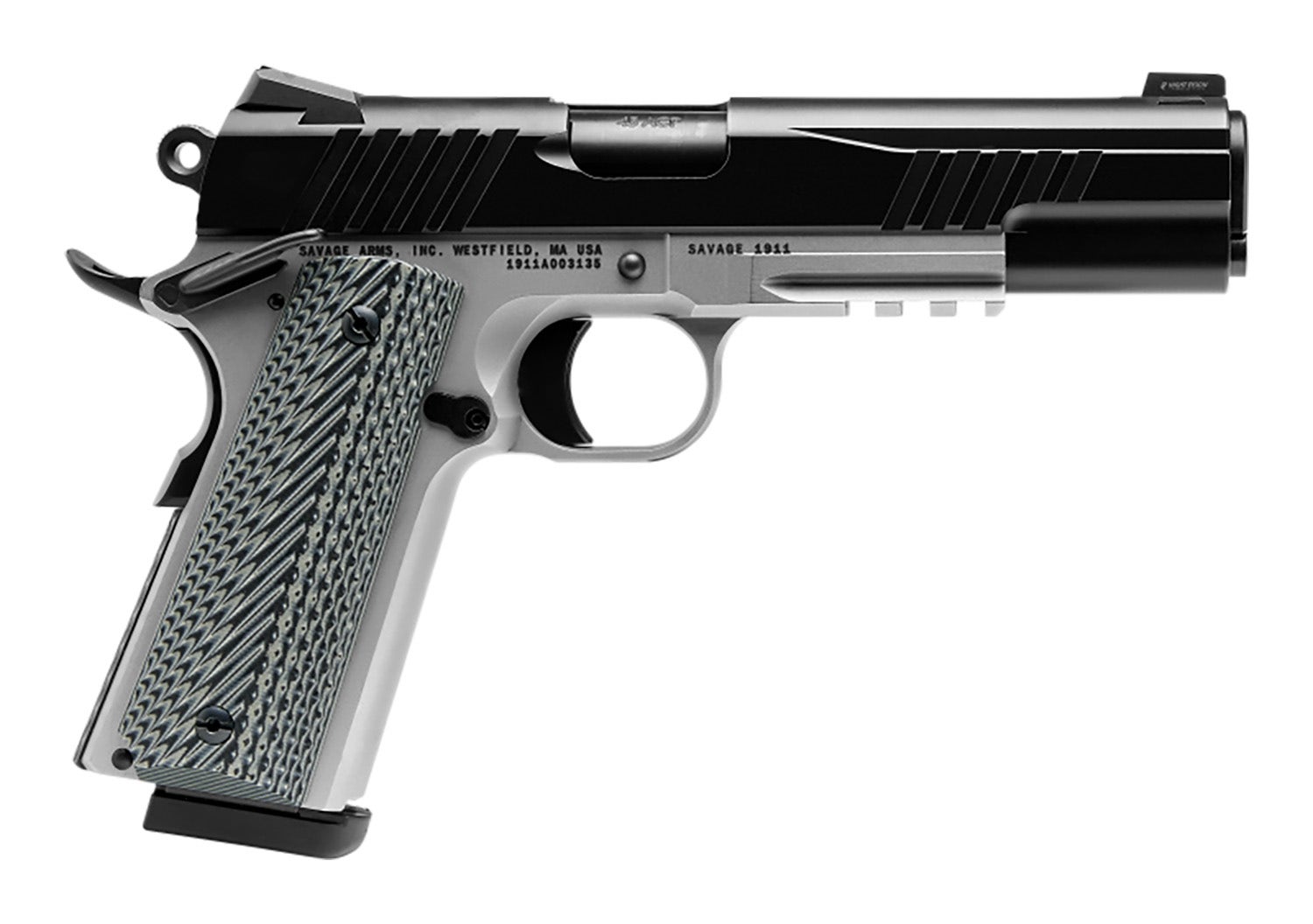 Savage Arms 1911 Government 45 ACP 5" Black Nitride Stainless Steel Target Crown Barrel