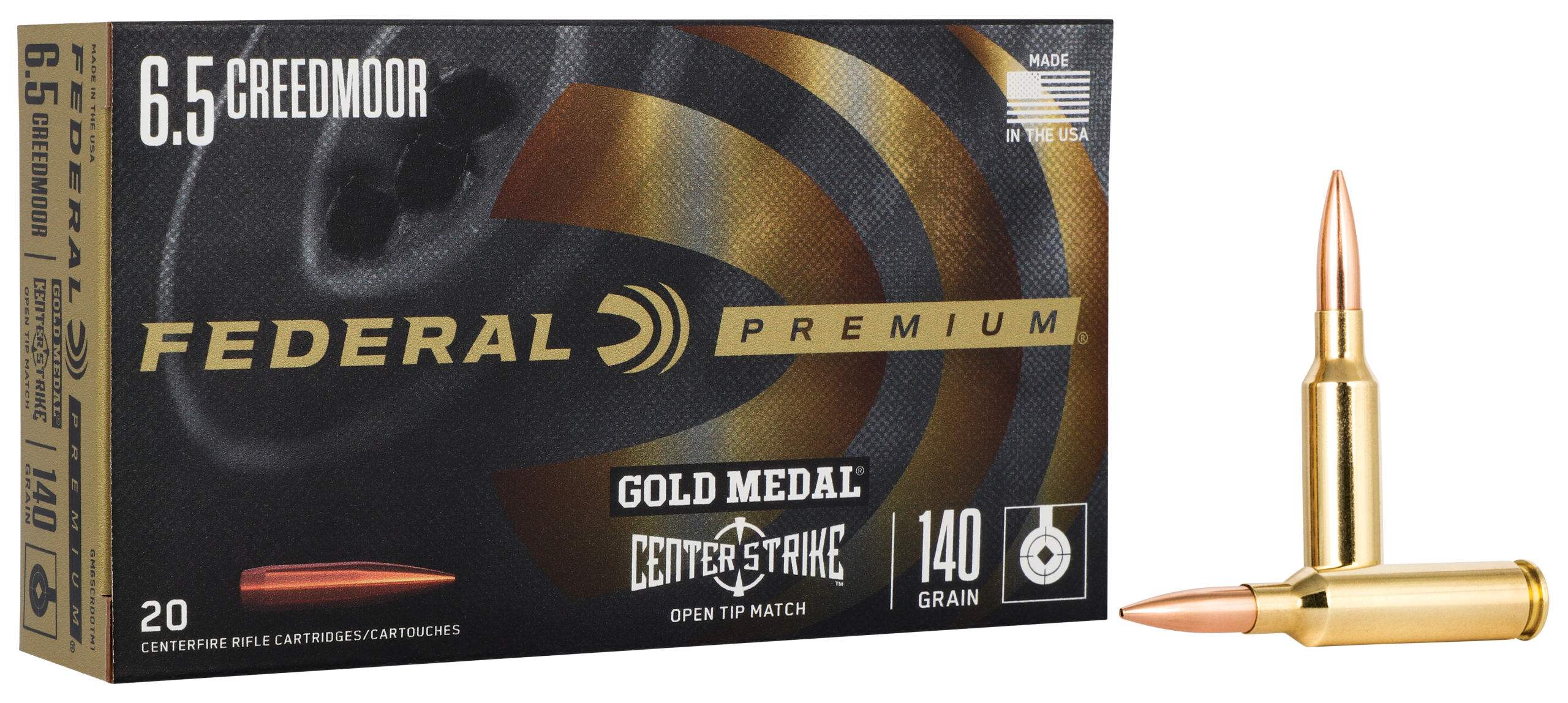 Federal Gold Medal 6.5 Creedmoor 140 gr Open Tip Match (OTM) 20 Bx