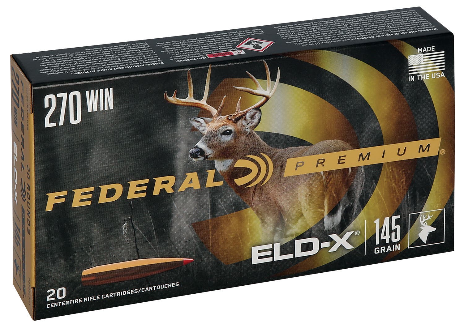 Federal Premium ELD-X 270 Win. 145 Gr. ELD-X 20/Box