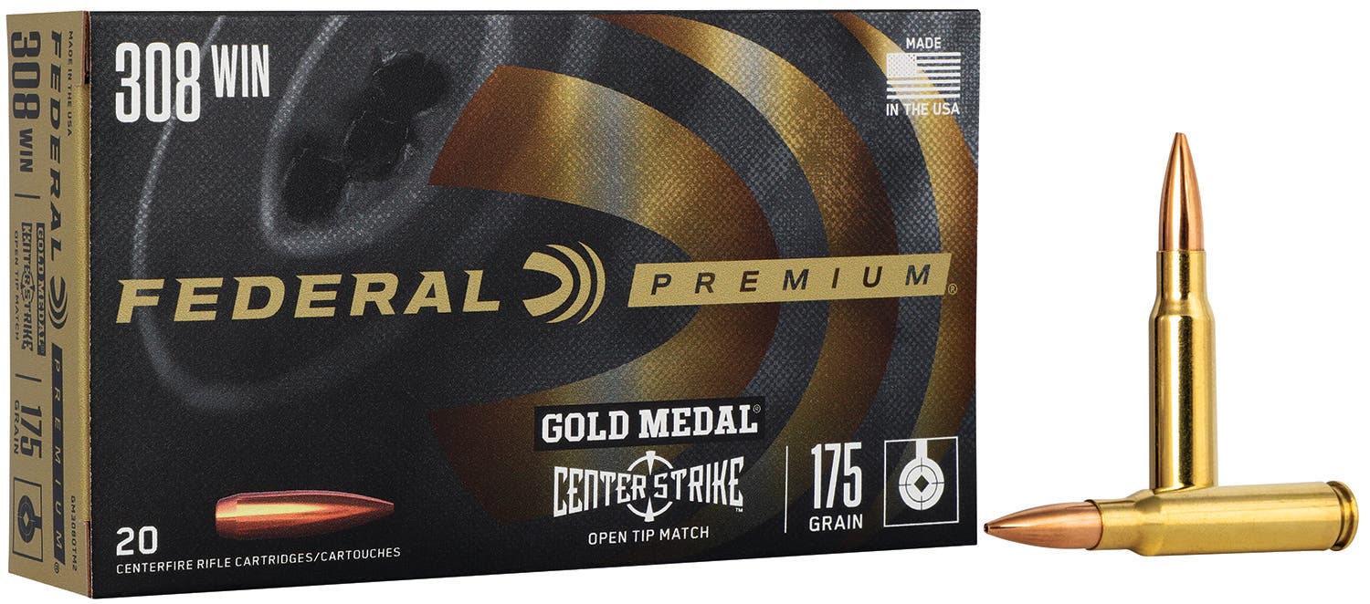 Federal 308 Cal 175 gr Open Tip Match (OTM) 20 Per Box