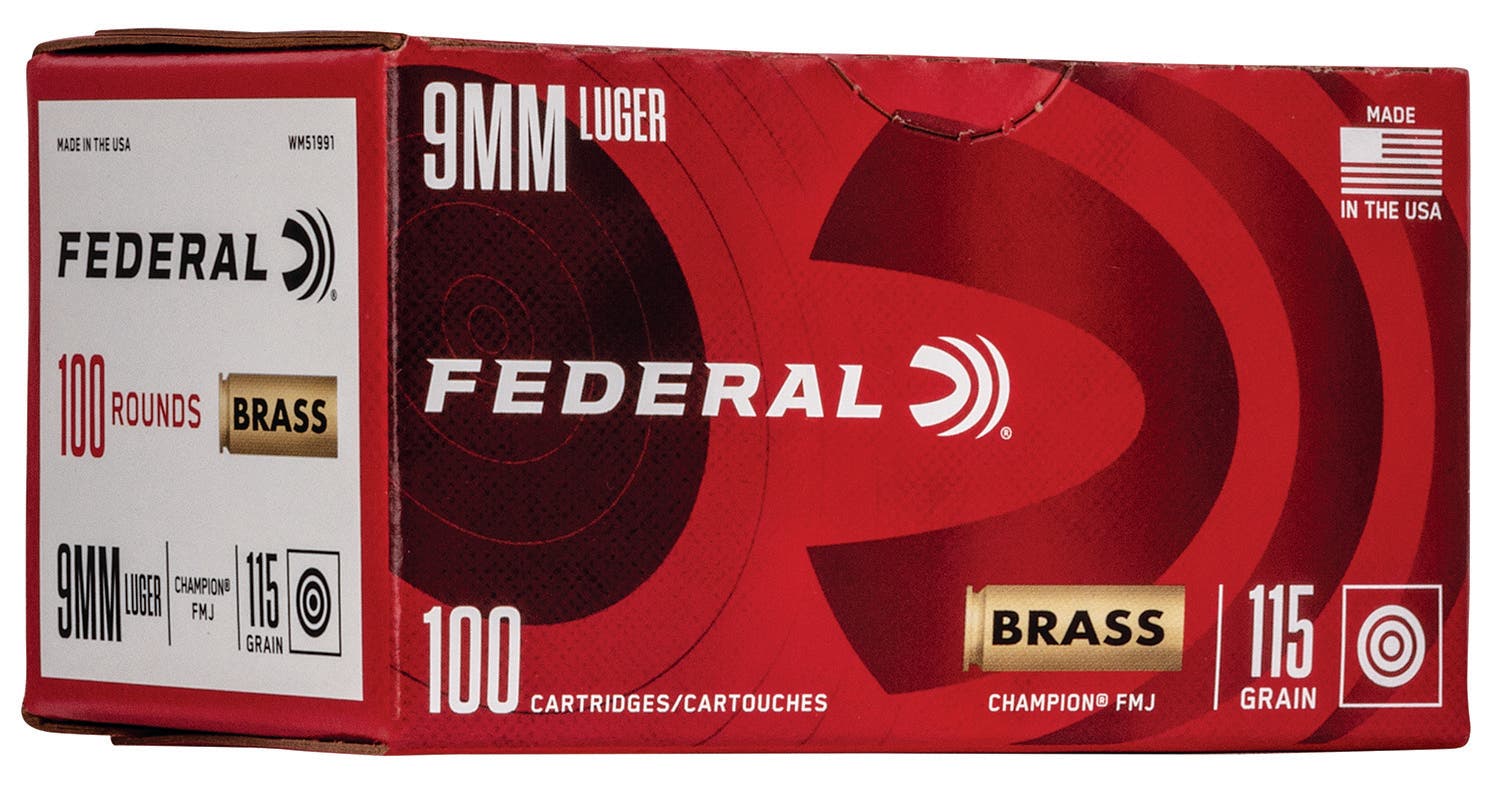 Federal American Eagle 9mm Luger 124 Gr. Full Metal Jacket (FMJ) 100/Box
