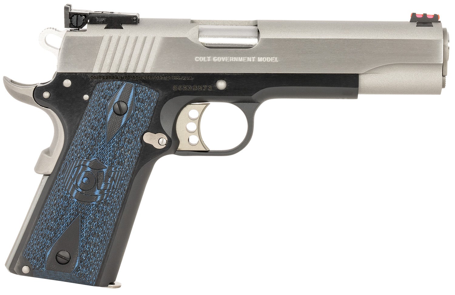 Colt Gold Cup Lite 45ACP 5" 8Rd Blued/Stainless G10 Grips 05970GCLTT