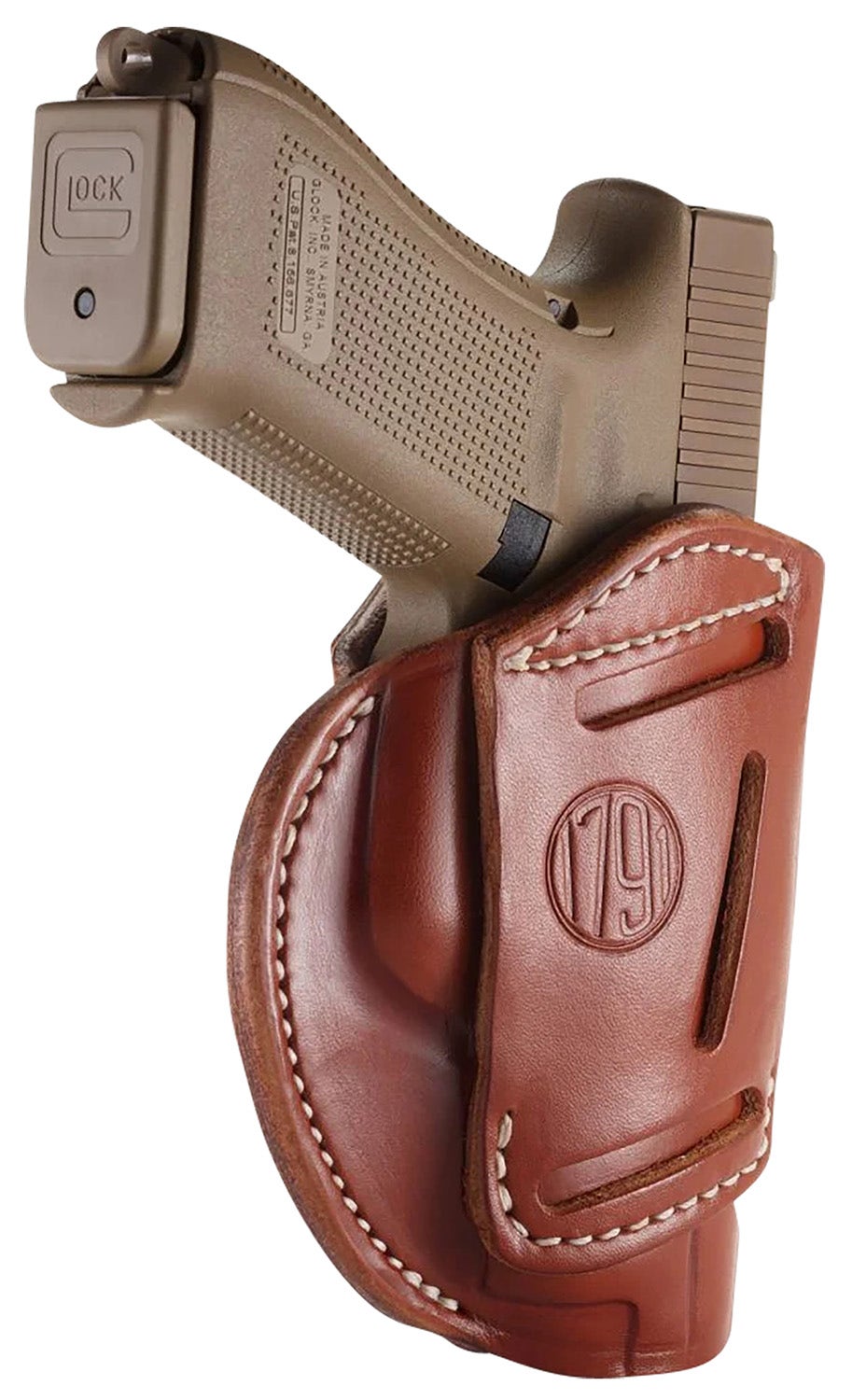 1791 Gunleather 3-Way OWB Size 06 Classic Brown Leather Fits Beretta 92/ Walther PPQ/ Sig P320 RH/LH