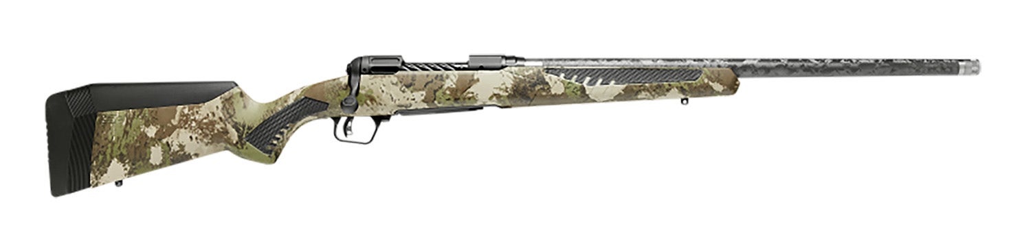 Savage Arms 110 UltraLite Rifle 28 Nosler 2+1 22" Carbon Fiber Wrapped Barrel Stainless Receiver Woodland Camo Synthetic Stock AccuTrigger 58019