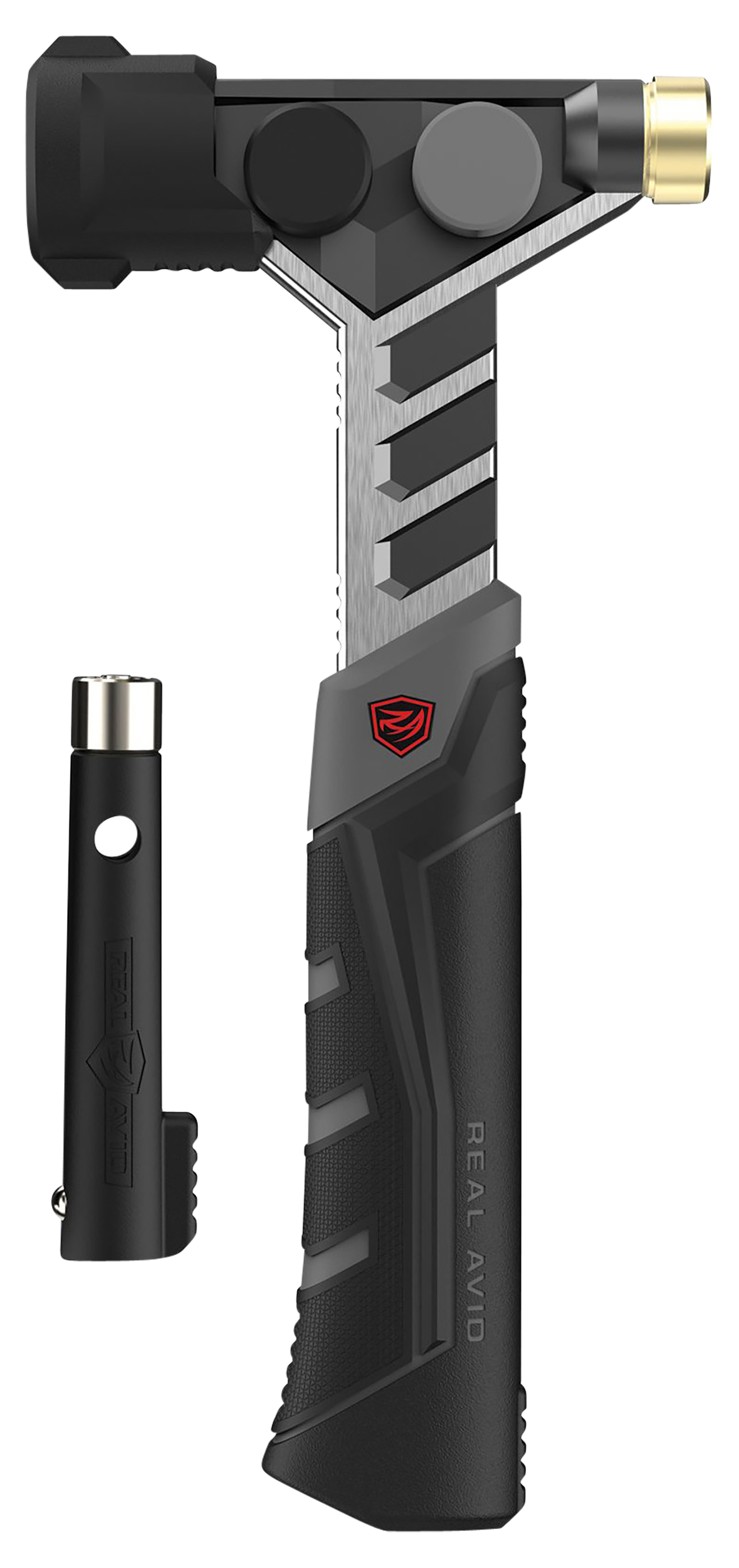 Real Avid Armorer's Hammer Black Stainless Features Magnetic Pin Starter & Interchangeable Heads