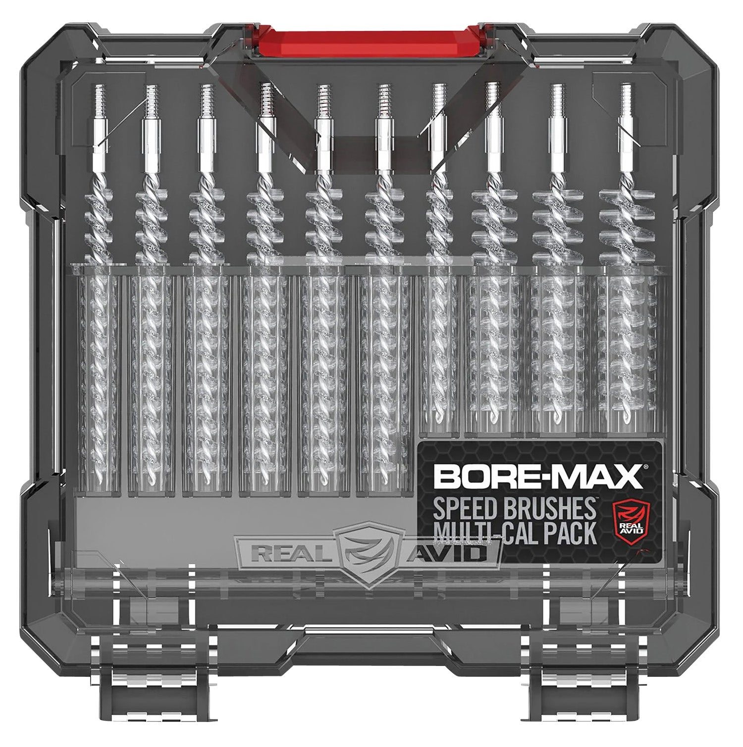 Real Avid Bore-Max Speed Brush Set Multi-Caliber Nickel-Plated