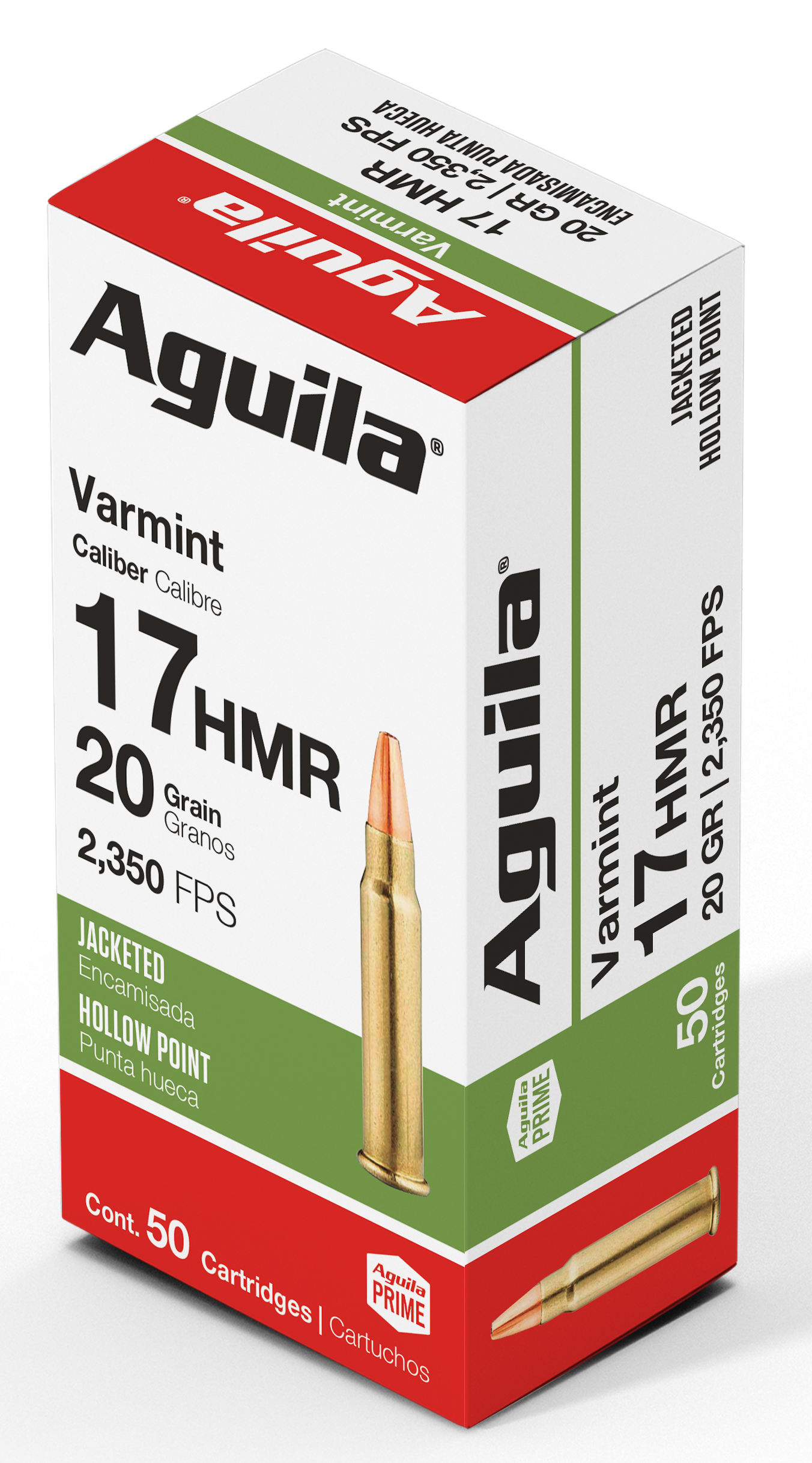 Aguila Target & Range Varmint 17 HMR 20 gr Jacketed Hollow Point 50 Per Box