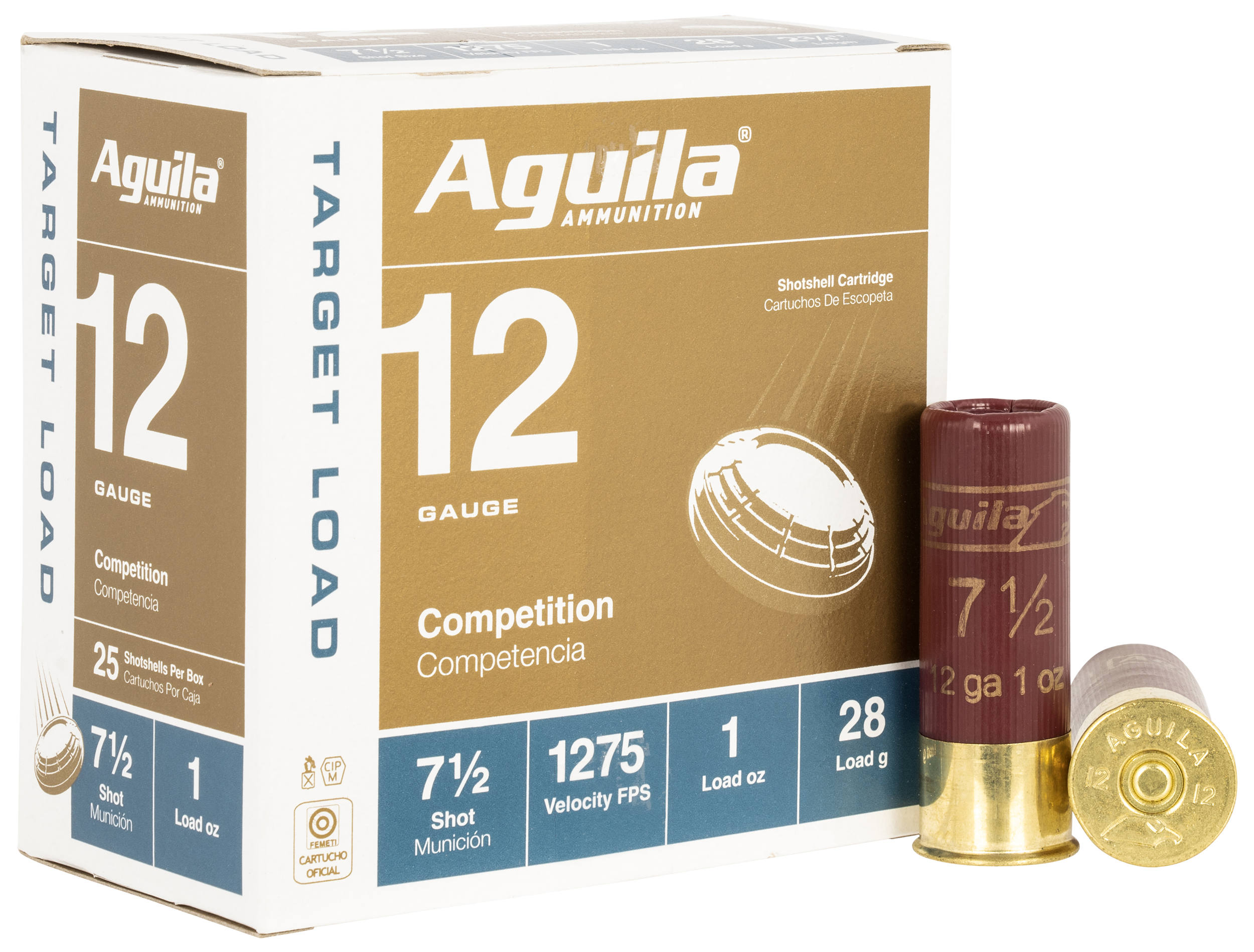Aguila Target Load Competition 12 G 2.75" 1 oz 7.5 Shot 25 Bx