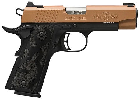 Browning 1911 Black Label Compact .380ACP 10+1 3.63" Stainless Barrel Copper Cerakote Slide Black Polymer Frame 051988492