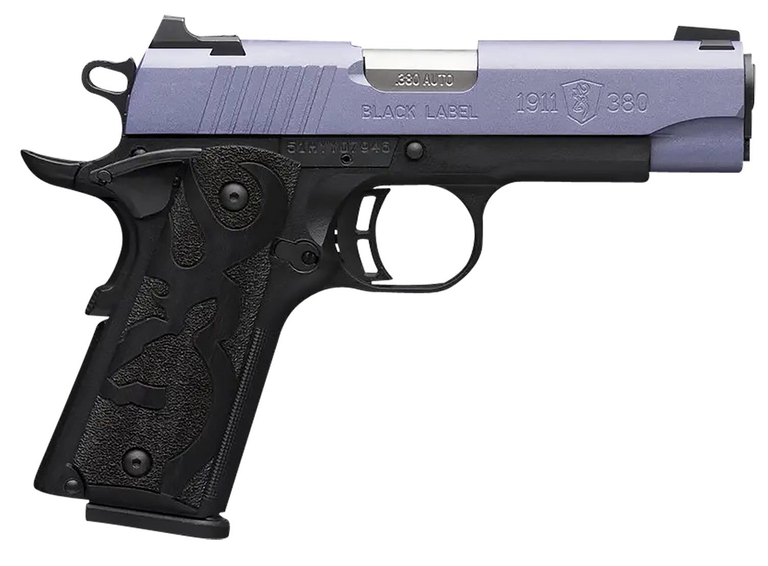Browning 1911 Black Label Compact Frame 380 ACP 10+1, 3.63" Matte Stainless Steel Barrel