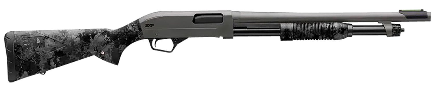 Winchester Repeating Arms SXP Hybrid Defender 12 G Pump Shotgun 3" Chamber 5+1 (2.75") 18", Gray Barrel/Rec, Fiber Optic Front 512450395