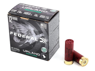 Federal Upland Steel 12 Gauge 2.75" 1 1/8 oz 7.5 Shot Per 25