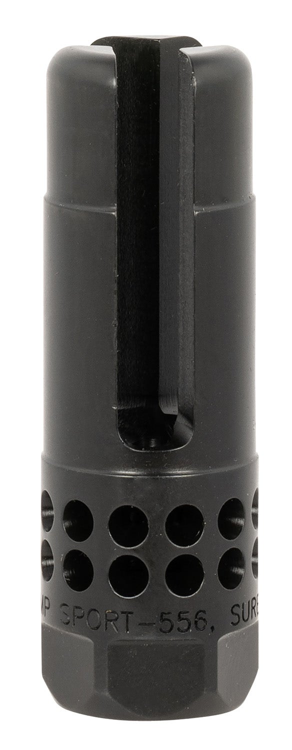 SureFire Warcomp Sport Flash Hider 22 Cal (5.56mm) Ported Black Stainless Steel AR/M4-Platform