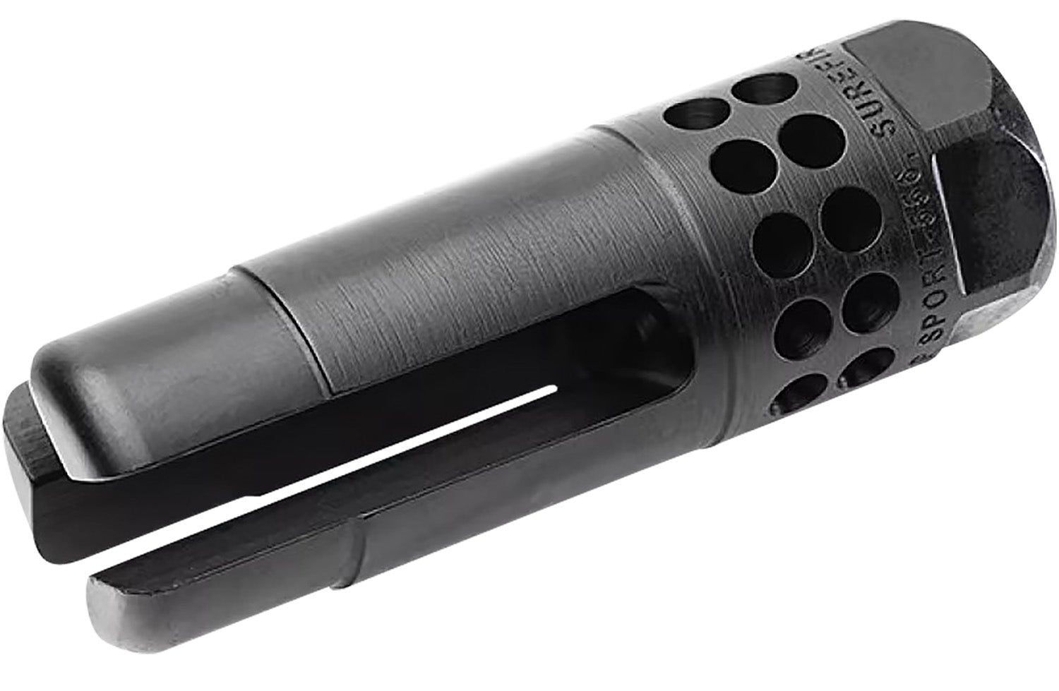 SureFire Warcomp Sport Flash Hider 30 Cal (7.62mm NATO) Ported Black Stainless Steel AR/M4 Platform