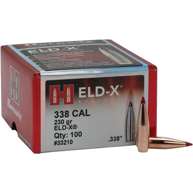 Hornady ELD-X .338 Cal 230 gr Bullets-100cnt