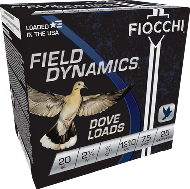 Fiocchi Game & Target 20 Gauge Ammo 2.75" 7/8oz #7.5 25Rnd Shotgun Ammo
