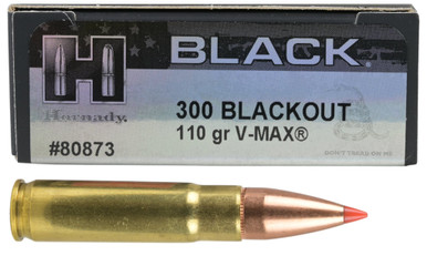 Hornady BLACK .300 Blackout 110gr V-Max 20Rnd Rifle Ammunition