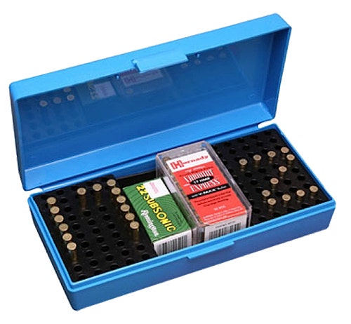 MTM Case-Gard SB-200 Small Bore Ammo Box .22 Blue Holds 200 Rds